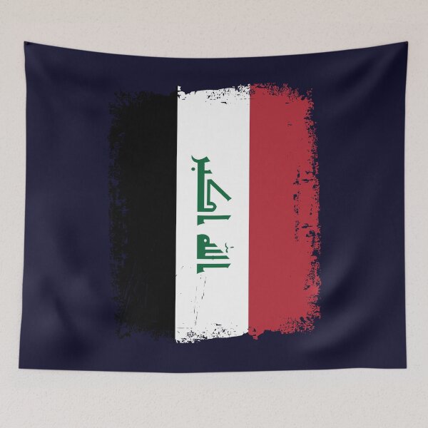 Item preview, Iraq Flag Distressed designed and sold by rafaeltto.