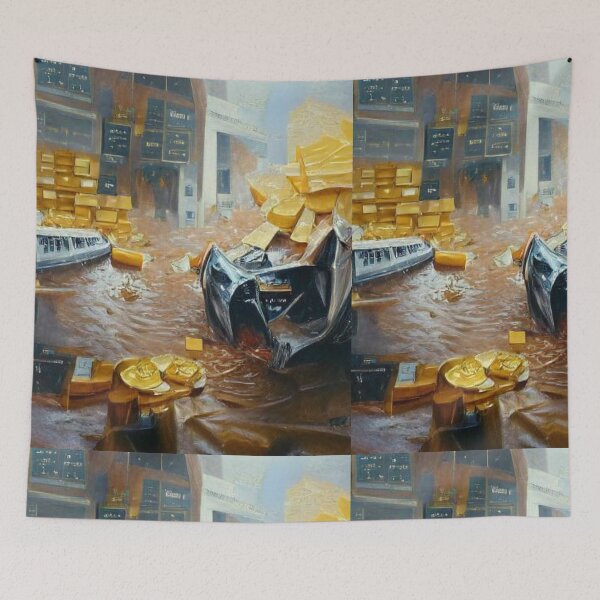 Item preview, A.I Generated image of the stock market crash. designed and sold by Scrambledwords.