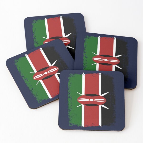 Item preview, Kenya Flag Distressed designed and sold by rafaeltto.