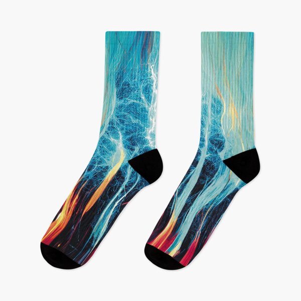 Item preview, Abstract Art Pattern | Red and Blue Electric Energy designed and sold by TMBTM.