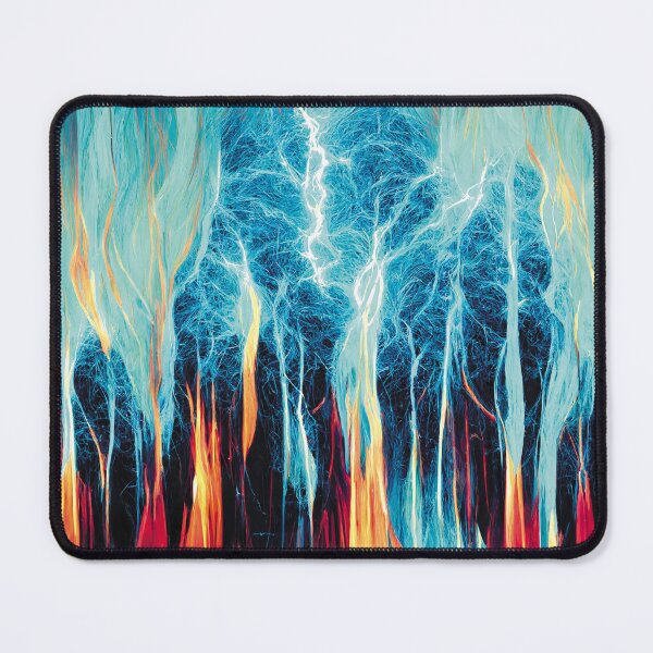 Item preview, Abstract Art Pattern | Red and Blue Electric Energy designed and sold by TMBTM.