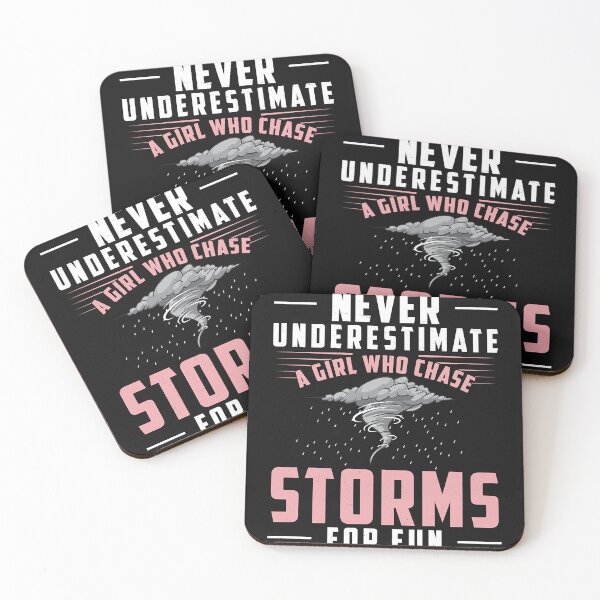 Item preview, Never Underestimate A Girl Funny Meteorologist Storm Spotter designed and sold by GaryLeonardIsaa.