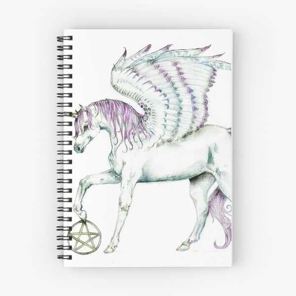 Item preview, Winged Unicorn with Pentagram designed and sold by Stephanie Small.