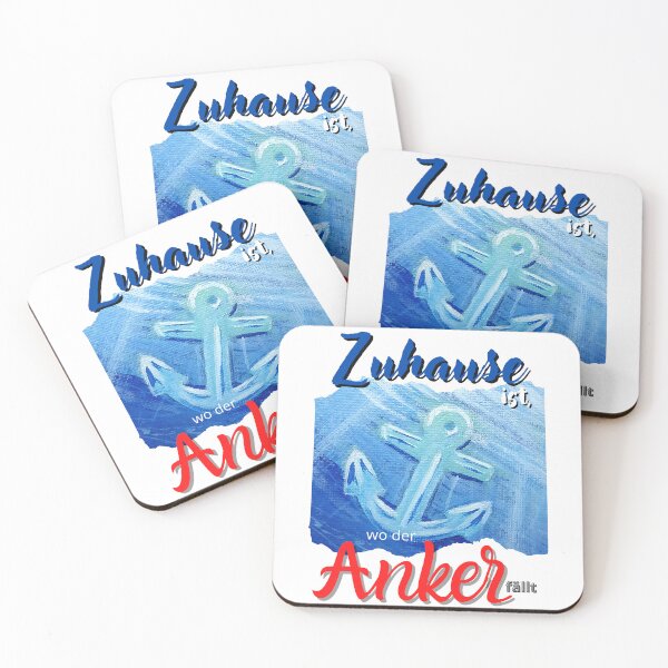 Item preview, Home is where the anchor drops, anchor painting with lettering - for sea lovers designed and sold by Anke Franikowski.