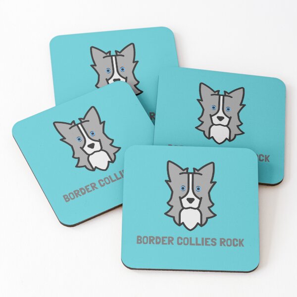 Aperçu de l'œuvre Border Collie Rock (Bleu Merle) créée et vendue par kookycomet.