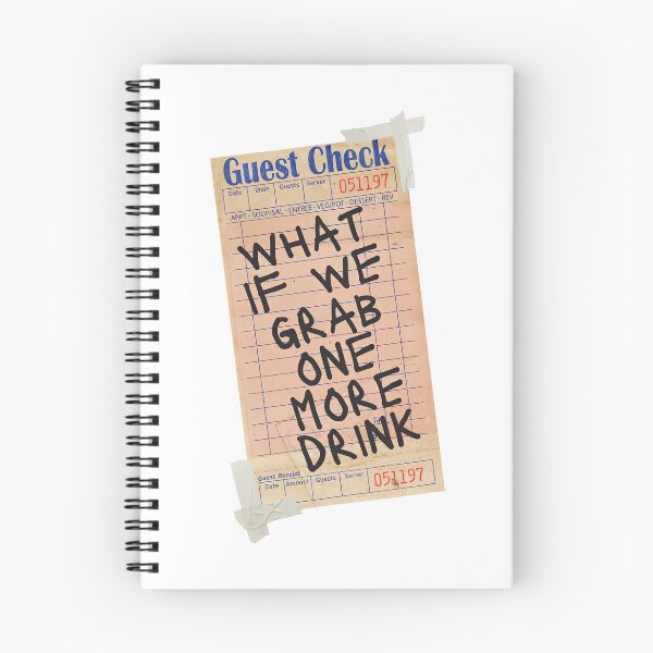 Item preview, Trendy Retro One More Drink Guest Check Receipt Quote designed and sold by AlexReidd.