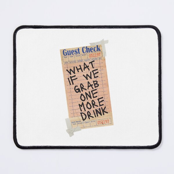 Item preview, Trendy Retro One More Drink Guest Check Receipt Quote designed and sold by AlexReidd.