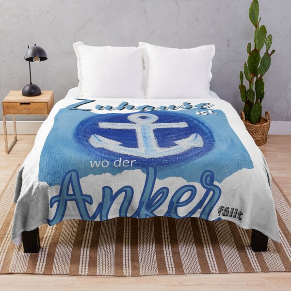 Item preview, Home Is Where The Anchor Drops, Anchor Paintings With Lettering 2 - For Sea Lovers designed and sold by Anke Franikowski.