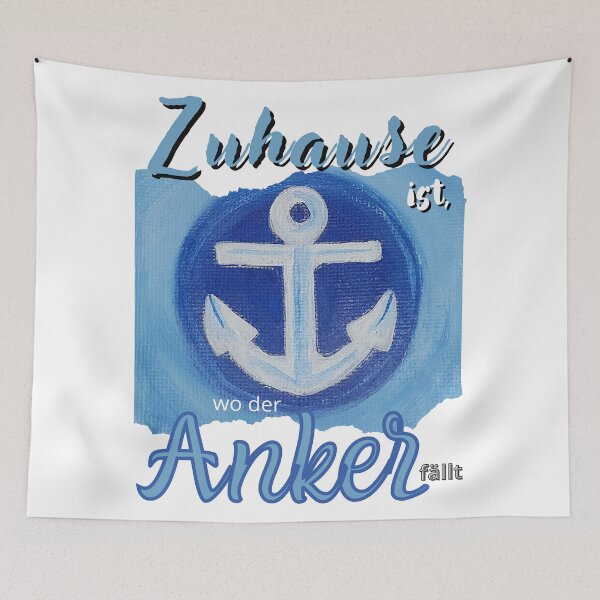 Item preview, Home Is Where The Anchor Drops, Anchor Paintings With Lettering 2 - For Sea Lovers designed and sold by Anke Franikowski.