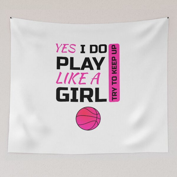 Item preview, Yes I Do Play Like A Girl Art Design designed and sold by Panda Branda.