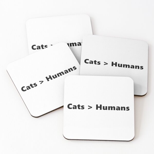 Item preview, Cats > Humans funny quote for cat loving introverts. Lettering Digital Illustration designed and sold by AlmightyClaire.