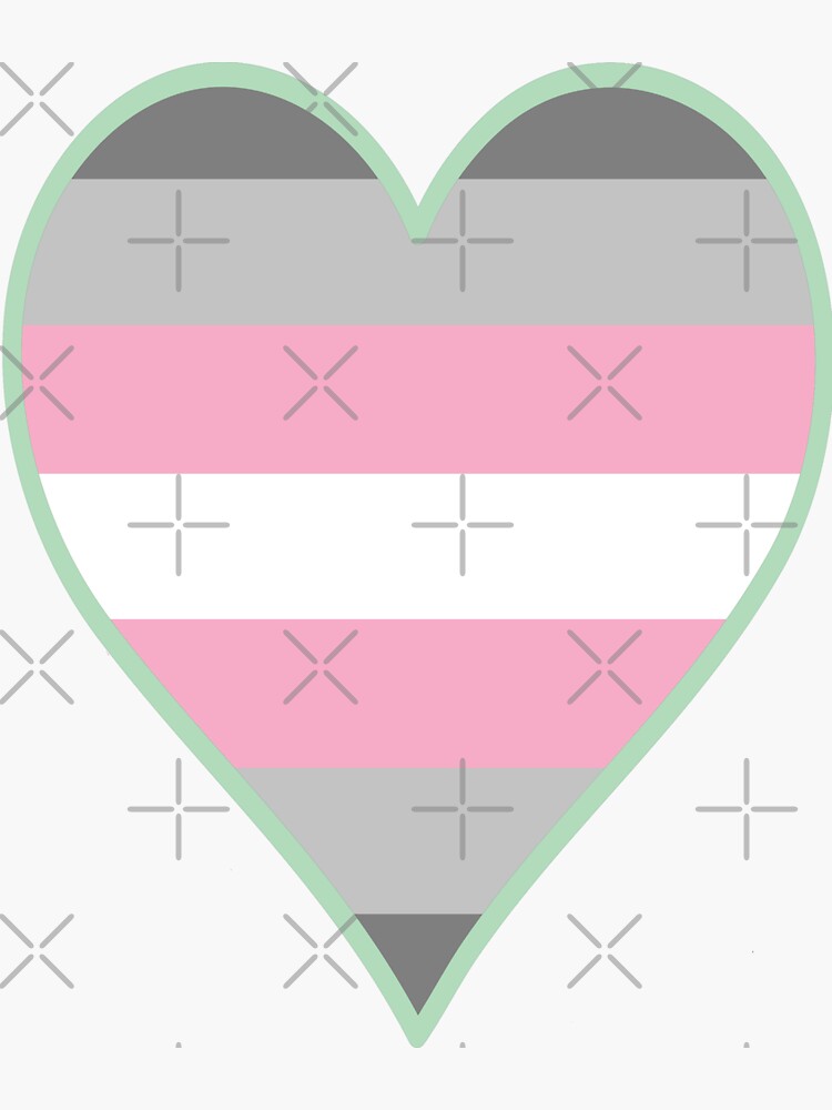 Demigirl Pride Flag Heart Pastel Green Sticker For Sale By F 9010