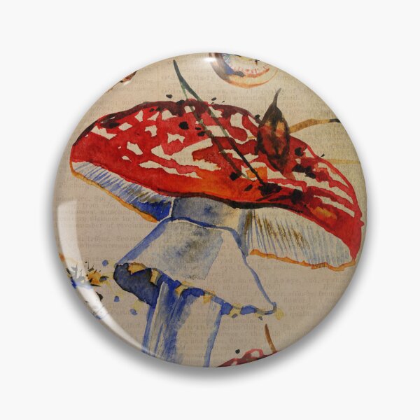 Item preview, Fly agaric amanita muscara mushroom vintage dictionary print design designed and sold by madhatdesigns.