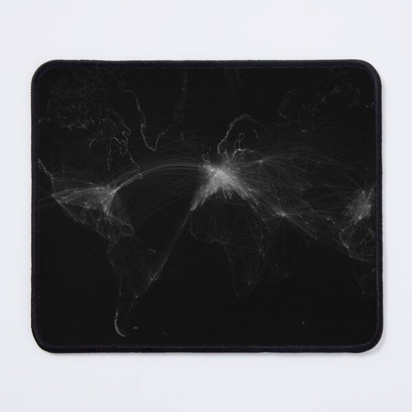 Item preview, Global Airline Routes (Shortest Path / Geodetic) - Winkel Tripel (Dark) designed and sold by Henrik Gulliksen Schüller.