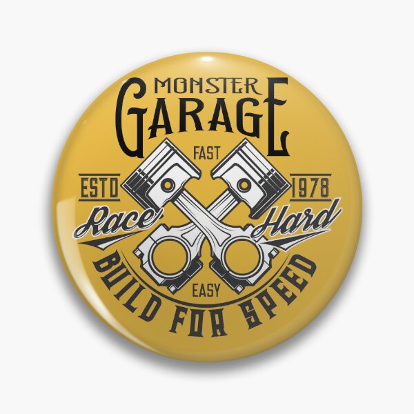 Item preview, Monster Garage Build For Speed - A theme with text and pistons for car fans designed and sold by velisani.