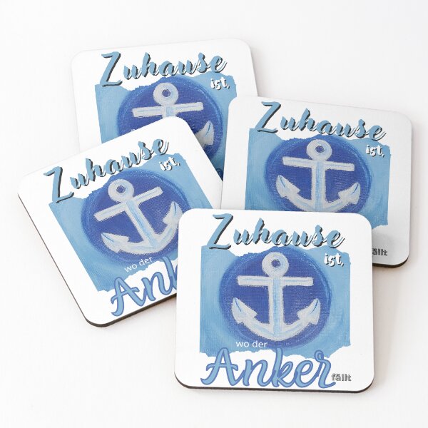 Item preview, Home Is Where The Anchor Drops, Anchor Paintings With Lettering 2 - For Sea Lovers designed and sold by Anke Franikowski.