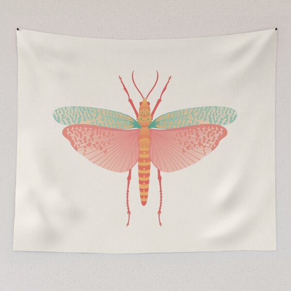 Item preview, Pink Winged Grasshopper designed and sold by zykydesigns.