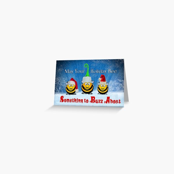 Honey Bee Christmas Greeting Card