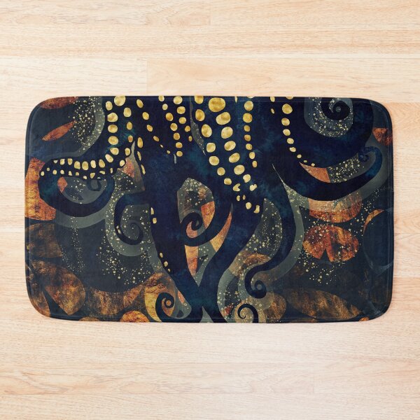 Metallic Ocean Bath Mat