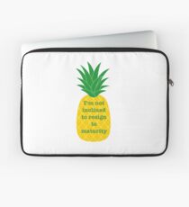 I'm not inclined to resign to maturity Laptop Sleeve