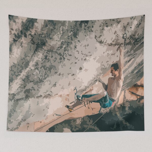 Item preview, Adam Ondra Climbing Painting designed and sold by Positive Lad.