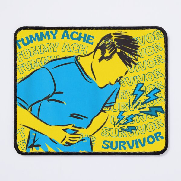 Item preview, Tummy Ache Survivor. Illness meme - Perfect for ANYBODY ibs irritable bowel syndrome, ulcerative colitis, ibd, chrons disease  or even stomach cancer sufferers who has a positive good sense of humor.  designed and sold by Saffire6.