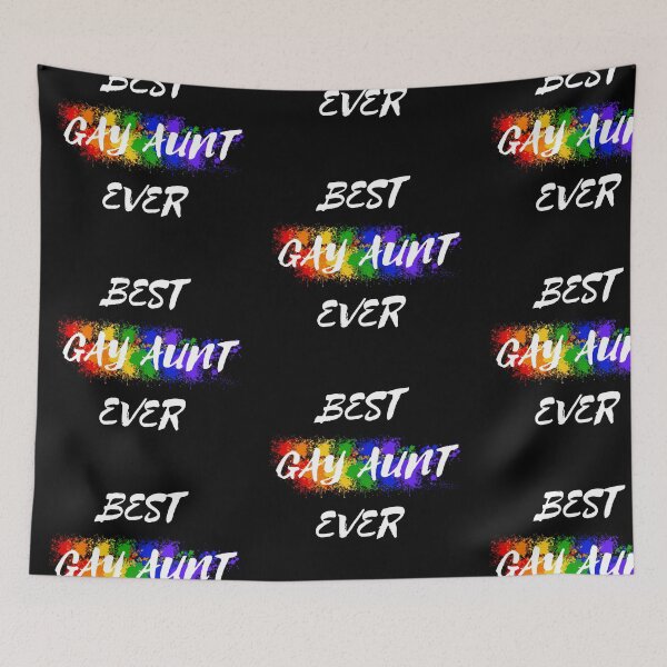 Item preview, Best Gay Aunt Ever Rainbow Color Splash For Proud Aunts In Black designed and sold by LuckyKermit.