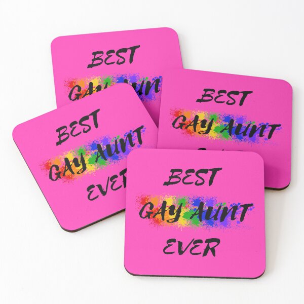 Item preview, Best Gay Aunt Ever Rainbow Color Splash For Proud Aunts In Pink designed and sold by LuckyKermit.