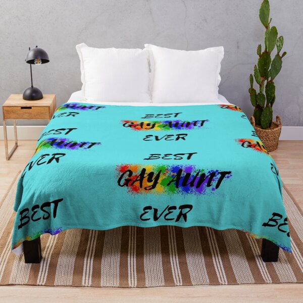 Item preview, Best Gay Aunt Ever Rainbow Color Splash For Proud Aunts In Cyan designed and sold by LuckyKermit.