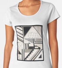 Abstract Art: Graphic Geometric Shapes & Lines Women's Premium T-Shirt