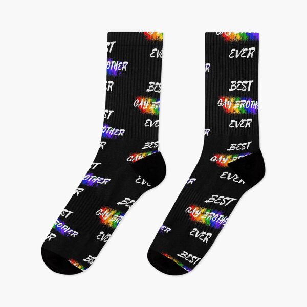 Item preview, Best Gay Brother Ever Rainbow Color Splash For Proud Siblings In Black designed and sold by LuckyKermit.