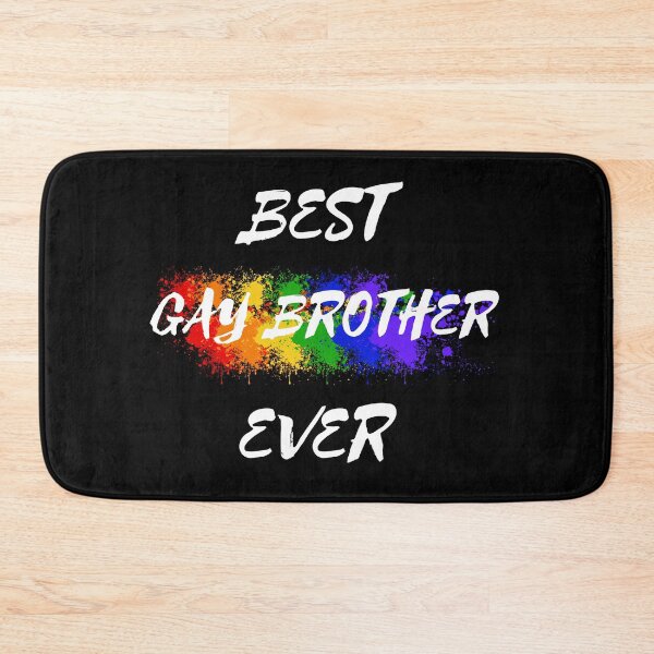 Item preview, Best Gay Brother Ever Rainbow Color Splash For Proud Siblings In Black designed and sold by LuckyKermit.