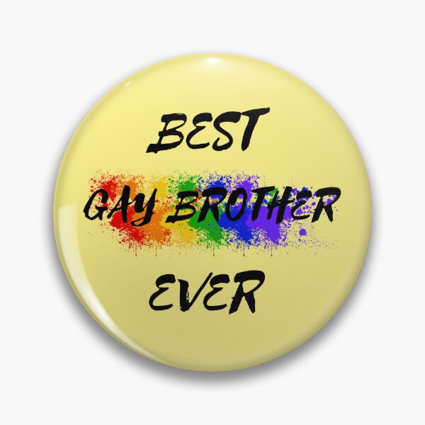 Item preview, Best Gay Brother Ever Rainbow Color Splash For Proud Siblings In Yellow designed and sold by LuckyKermit.