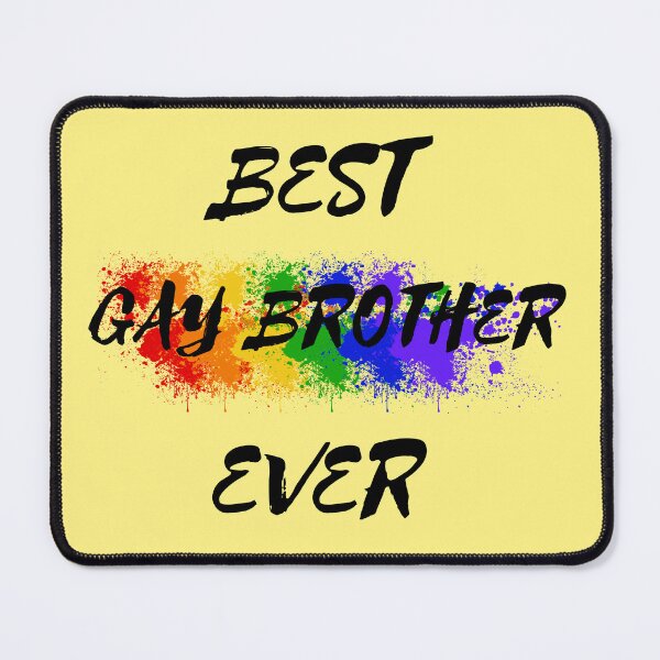 Item preview, Best Gay Brother Ever Rainbow Color Splash For Proud Siblings In Yellow designed and sold by LuckyKermit.