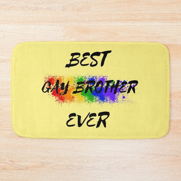 Item preview, Best Gay Brother Ever Rainbow Color Splash For Proud Siblings In Yellow designed and sold by LuckyKermit.