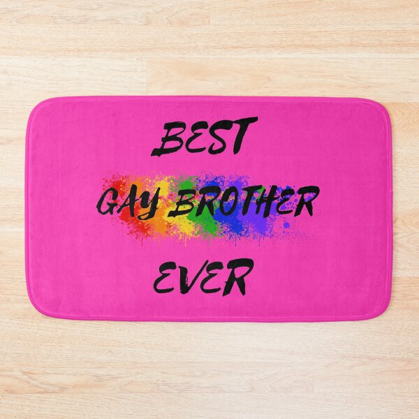 Item preview, Best Gay Brother Ever Rainbow Color Splash For Proud Siblings In Pink designed and sold by LuckyKermit.