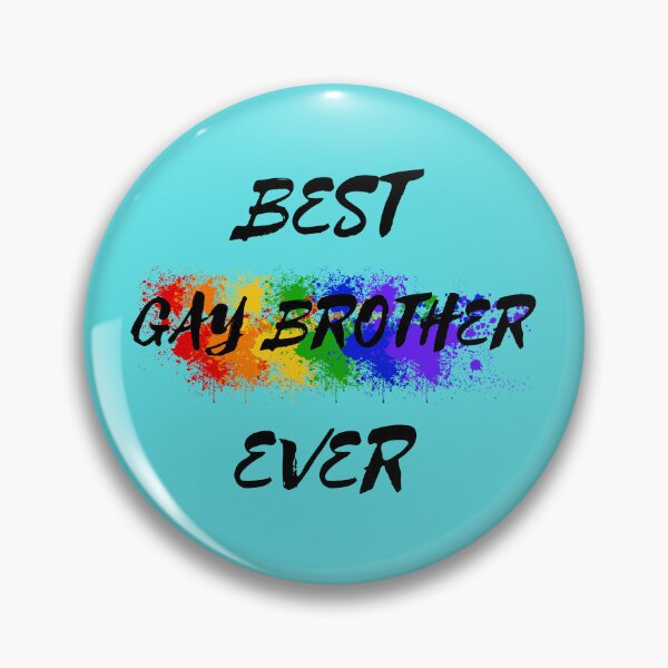 Item preview, Best Gay Brother Ever Rainbow Color Splash For Proud Siblings In Cyan designed and sold by LuckyKermit.