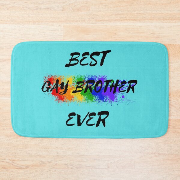 Item preview, Best Gay Brother Ever Rainbow Color Splash For Proud Siblings In Cyan designed and sold by LuckyKermit.