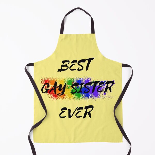 Item preview, Best Gay Sister Ever Rainbow Color Splash For Proud Siblings In Yellow designed and sold by LuckyKermit.