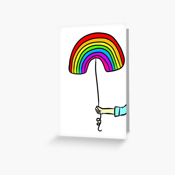 Rainbow Balloon Greeting Card
