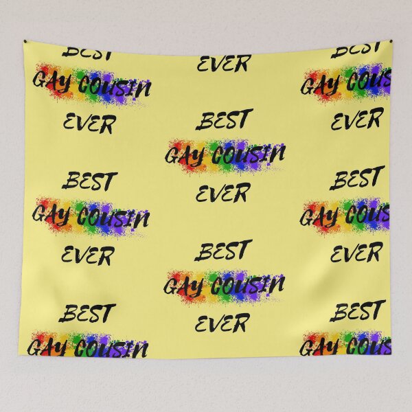 Item preview, Best Gay Cousin Ever Rainbow Color Splash For Proud Cousins In Yellow designed and sold by LuckyKermit.