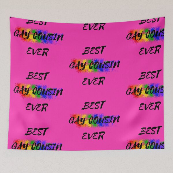 Item preview, Best Gay Cousin Ever Rainbow Color Splash For Proud Cousins In Pink designed and sold by LuckyKermit.