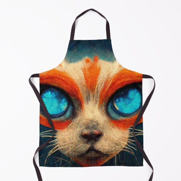 Item preview, Angry Ginger Cat Orange with Large Deep Blue Eyes Distressed Grunge designed and sold by Weirdarto.