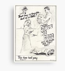 Graphic Novel Art: The Girl's No Good! Canvas Print