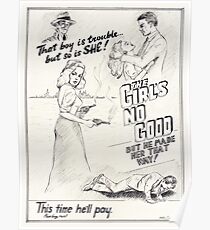 Graphic Novel Art: The Girl's No Good! Poster