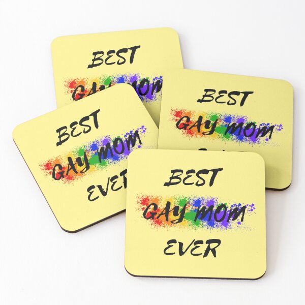 Item preview, Best Gay Mom Ever Rainbow Color Splash For Proud Parents In Yellow designed and sold by LuckyKermit.