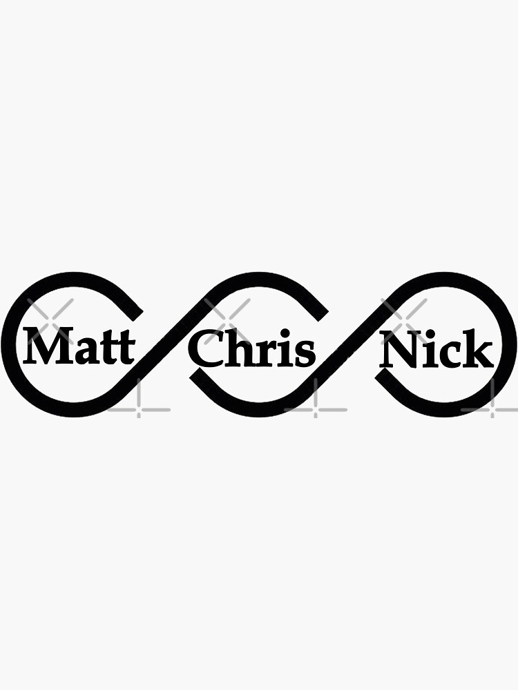 Sturniolo Triplets Lets Trip Matt Nick Chris Infinity Sticker For Sale By Bambolina55 