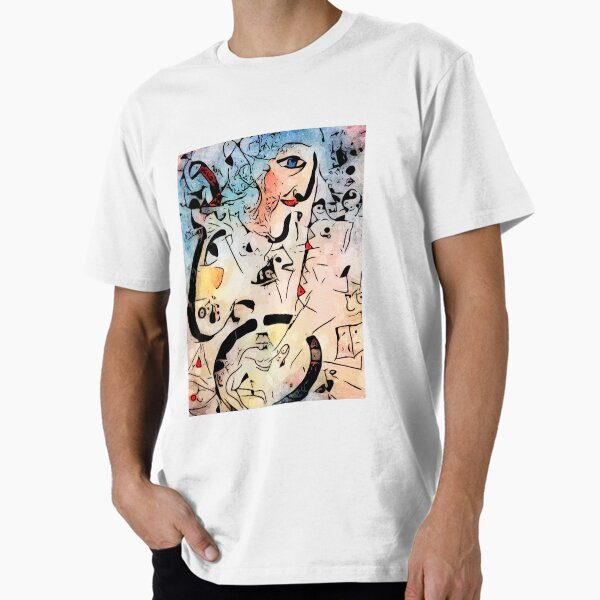 Miro trifft Chagall (Le profil et l‘enfant rouge) Premium T-Shirt