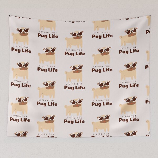 Item preview, living the pug life designed and sold by MYTEES  ⭐⭐⭐⭐⭐.