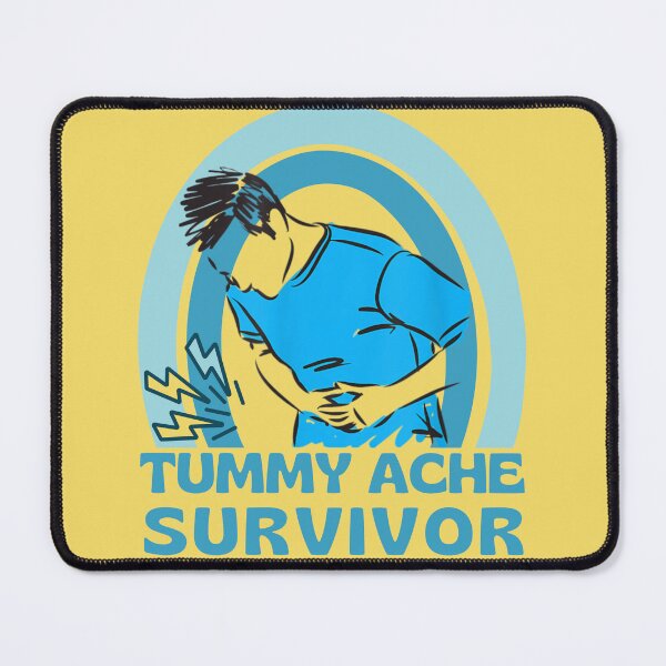 Item preview, Tummy Ache Survivor. Illness meme - Perfect for ANYBODY ibs irritable bowel syndrome, ulcerative colitis, ibd, chrons disease  or even stomach cancer sufferers who has a positive good sense of humor.  designed and sold by Saffire6.